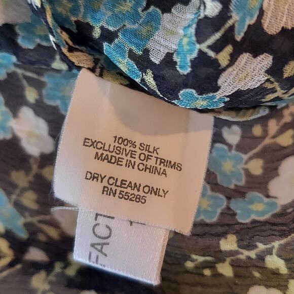 Vintage Express Sheer Cami Mesh Babydoll Tank Silk Ditsy Floral 90s Y2K Fairy - Picture 7 of 7